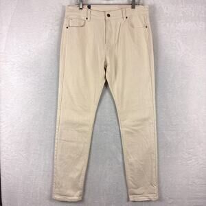 Marine Layer Jeans Mens 36x32 Cream Original Slim Preppy Classic Quiet Luxury